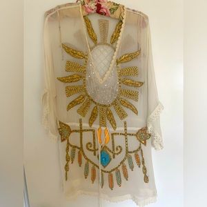 Boston Proper beaded swim cover up, absolutely stunning piece.